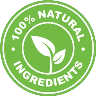100% natural, no added sugar badge