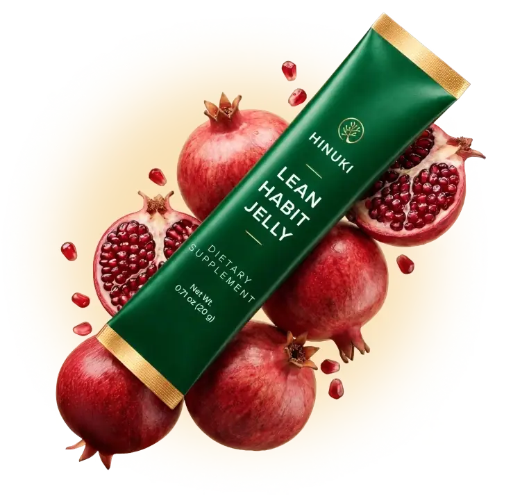 Hinuki Lean Habit Jelly stick with fresh pomegranates